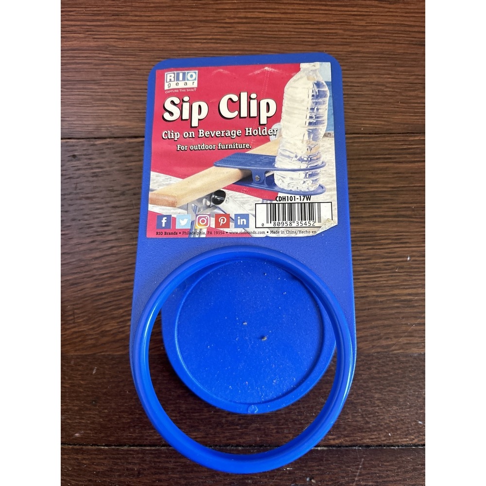 The Sip Clip For Outdoor Furniture, Blue,Cup Holder